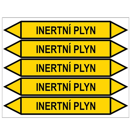 Značení potrubí, inertní plyn